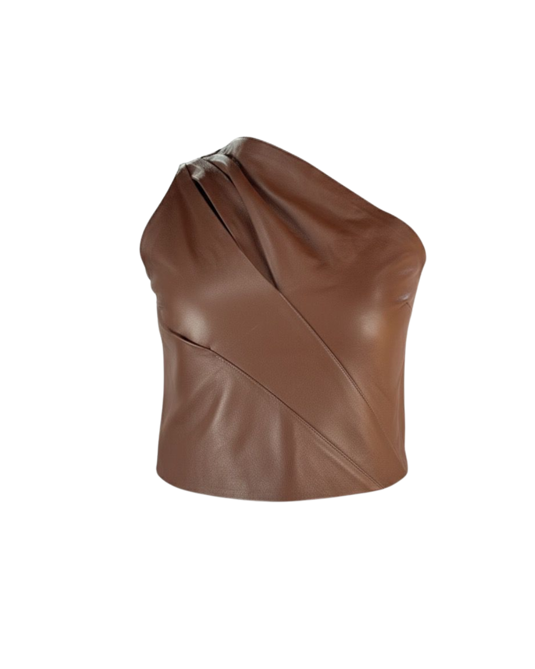 Blusa de Couro Legítimo Aurora um ombro só - GW Moda Couro