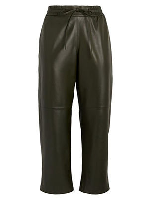 Calça de Couro Legítimo com Elástico cintura ajustável - GW Moda Couro